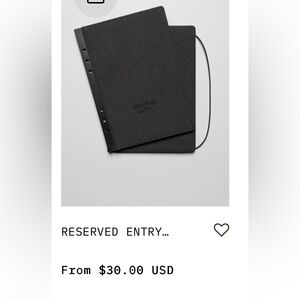 ISO: Reserved Entry cloth cover